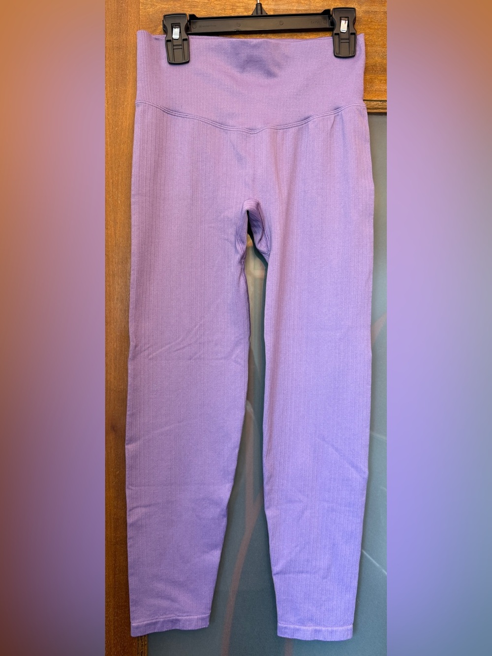 PINK Victoria’s Secret Active Seamless Ribbed High Waisted Leggings Lavender